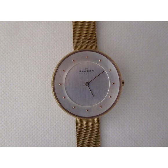 Skagen SKW2142 Gitte Rose-tone Stainless Steel Mesh Watch LOT OF 2 -PARTS/REPAIR
